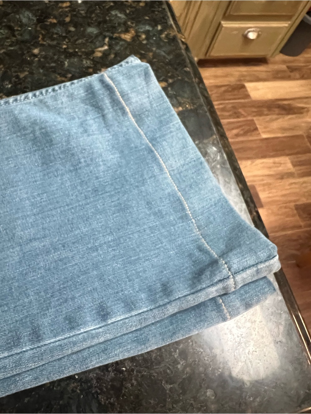 Kimes Ranch Blue Denim Jeans with Tan Stitching - Picture 3 of 5